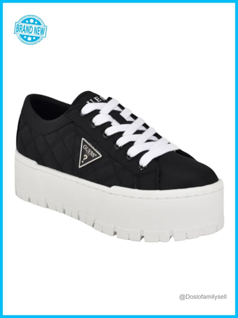 Quilted Platform Sneakers Lace-Up Pull-On Cushioned Casual